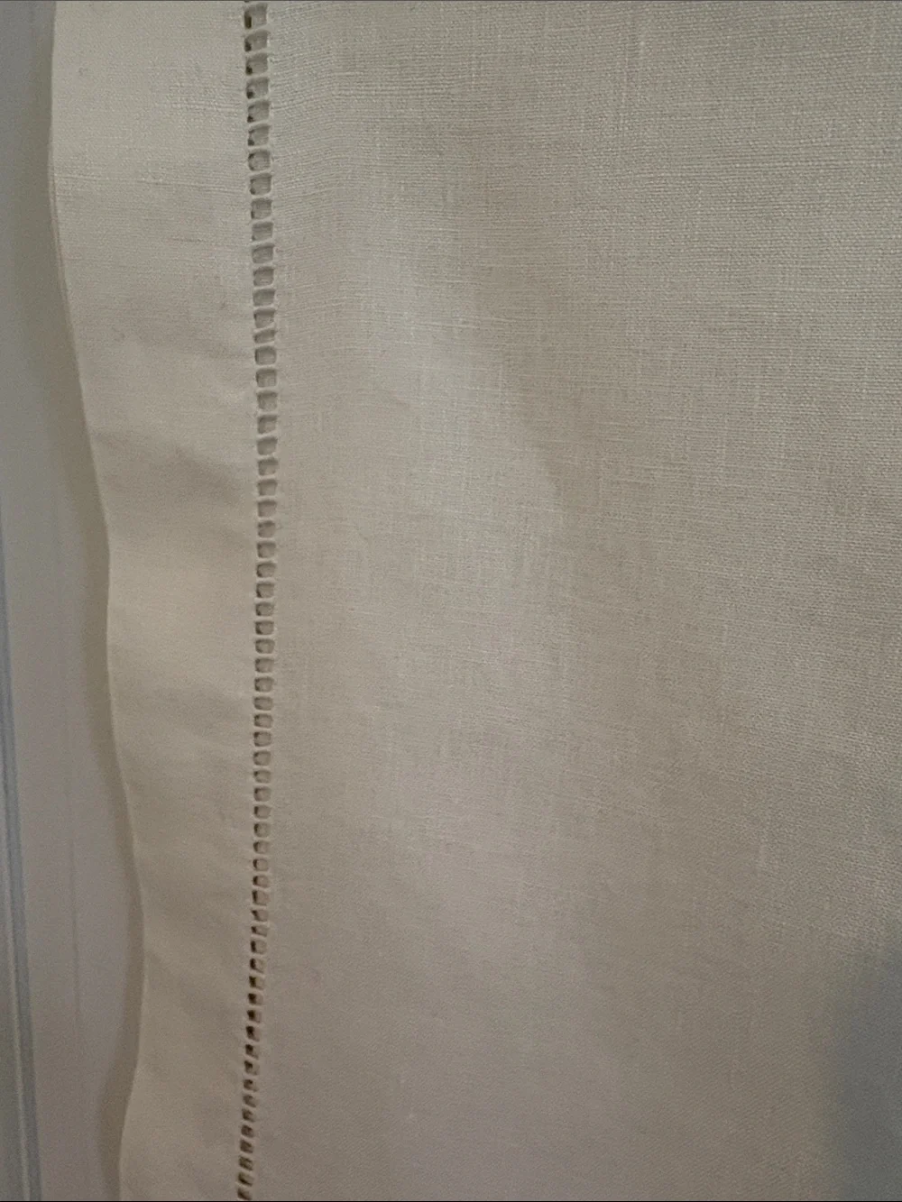 Pottery Barn Belgian Linen Table Runner in Classic Ivory - 16” X 108”